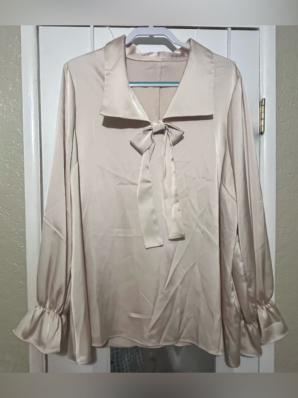 Satin Blouse With Bow